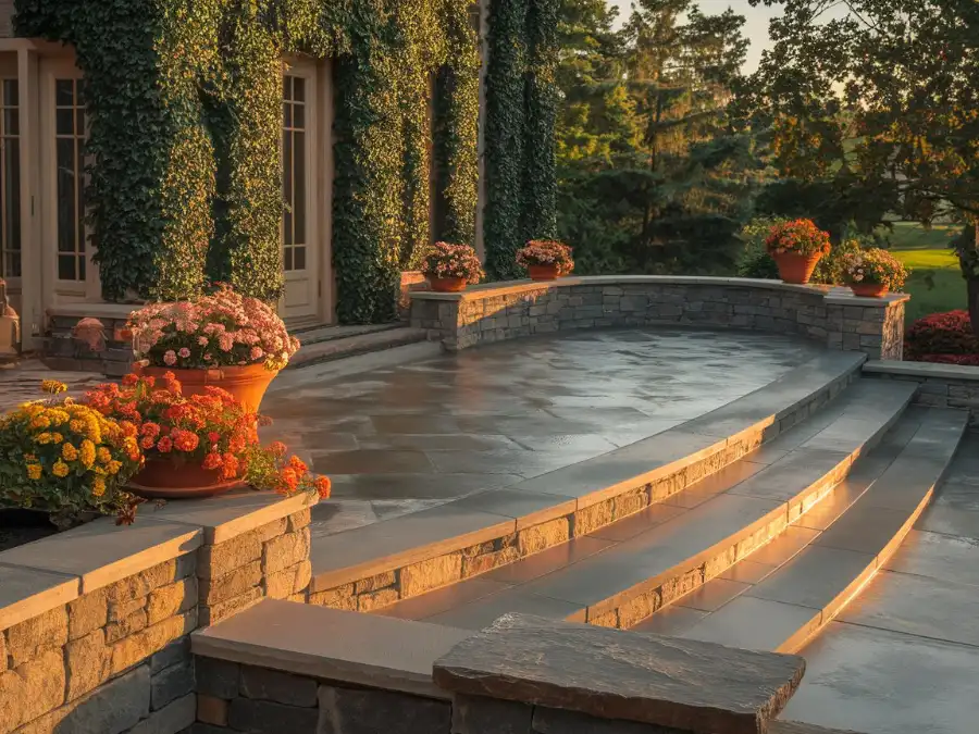 difference between stamped concrete and pavers