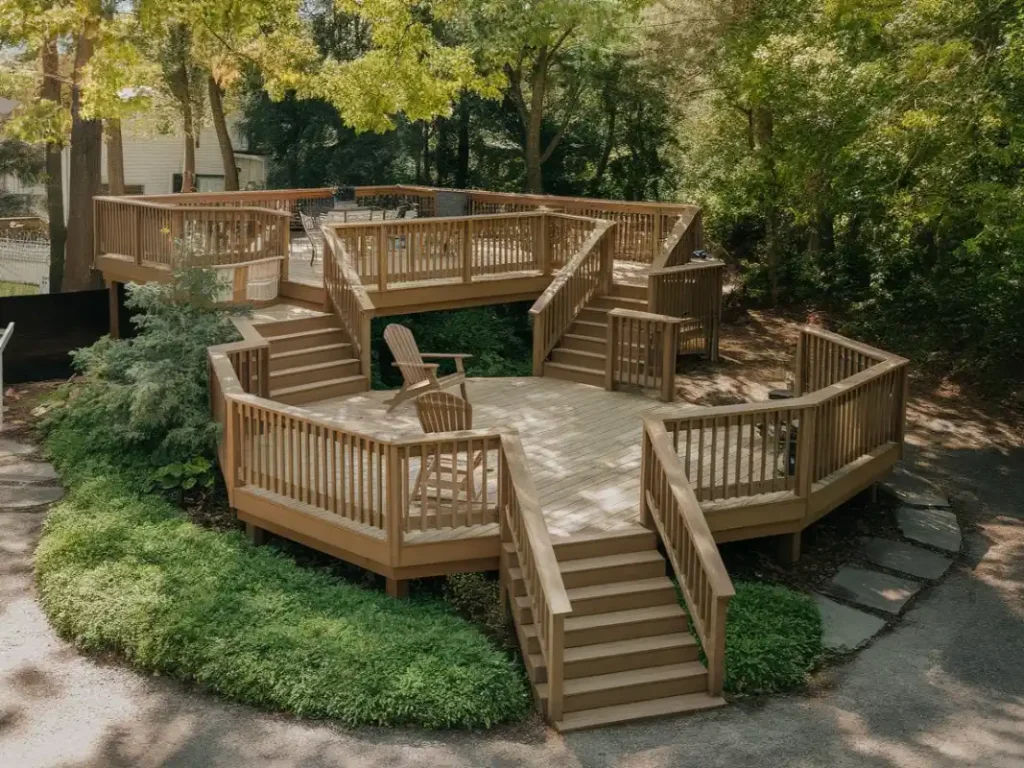 Multi-Level Decks with Outdoor Kitchens