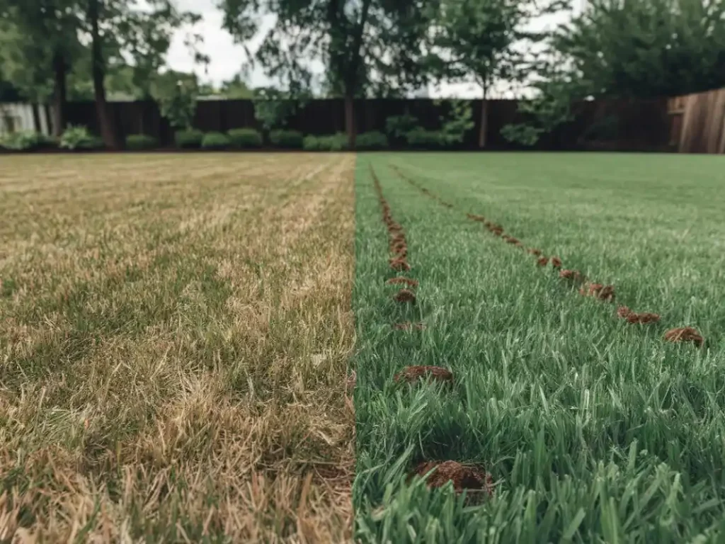 Core Aeration or Liquid Aeration (Depending on Your Yard)