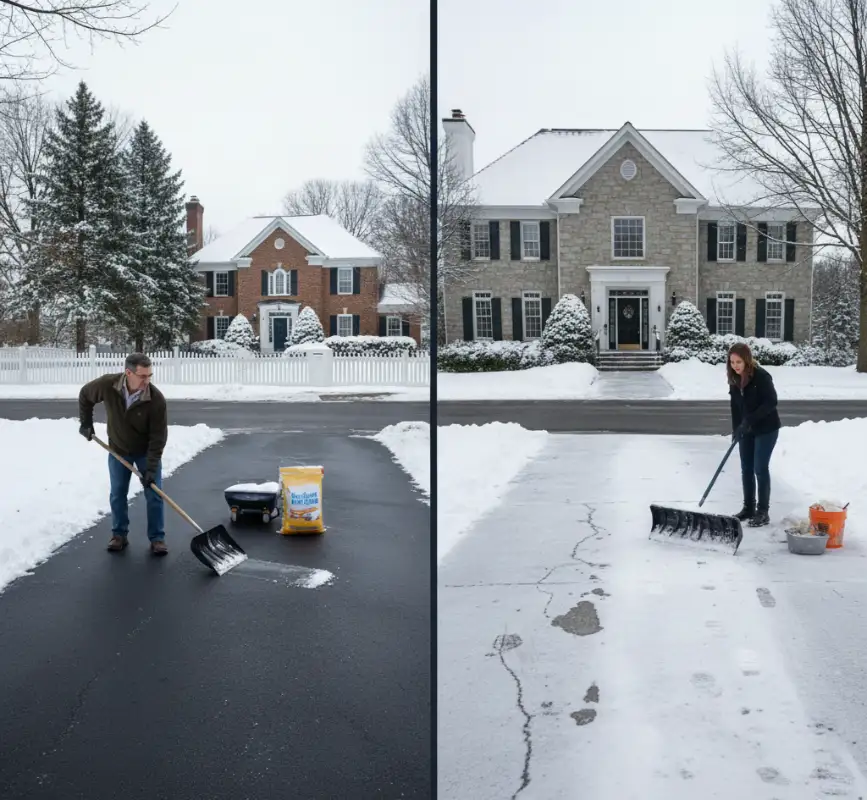 prevent driveway damage in winter