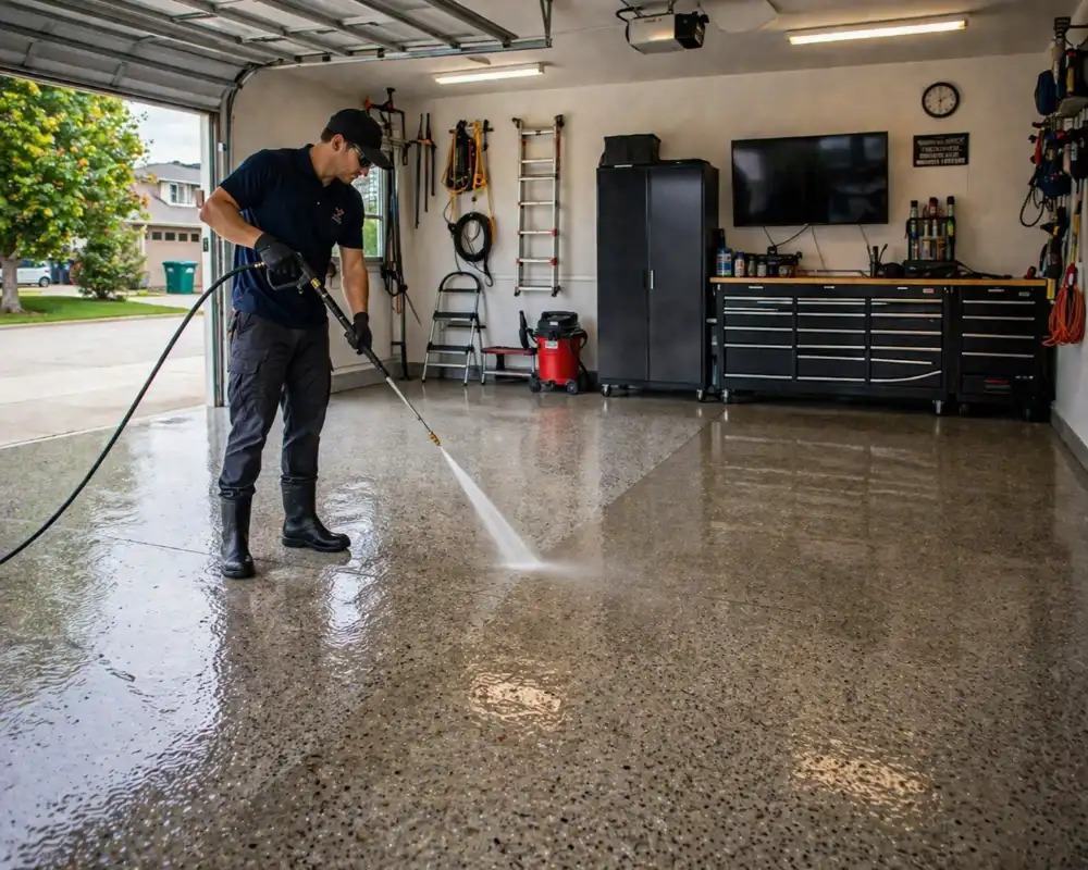 Garage Floor Cleaning