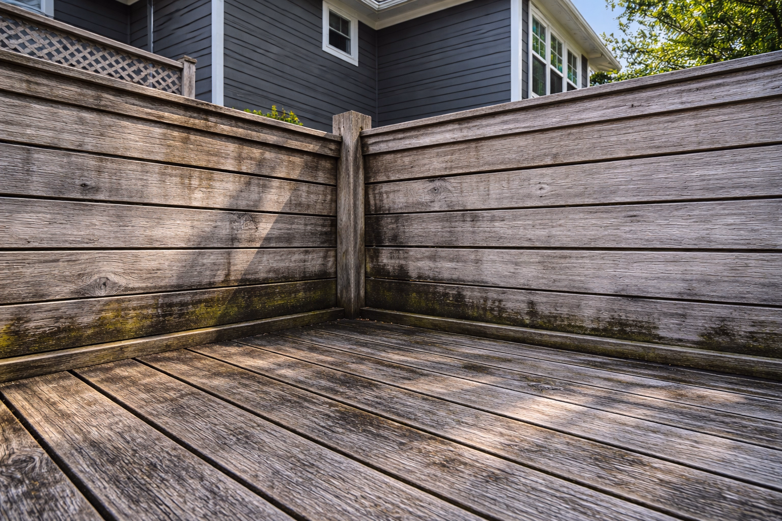 Before Deck & Fence Cleaning Alexandria
