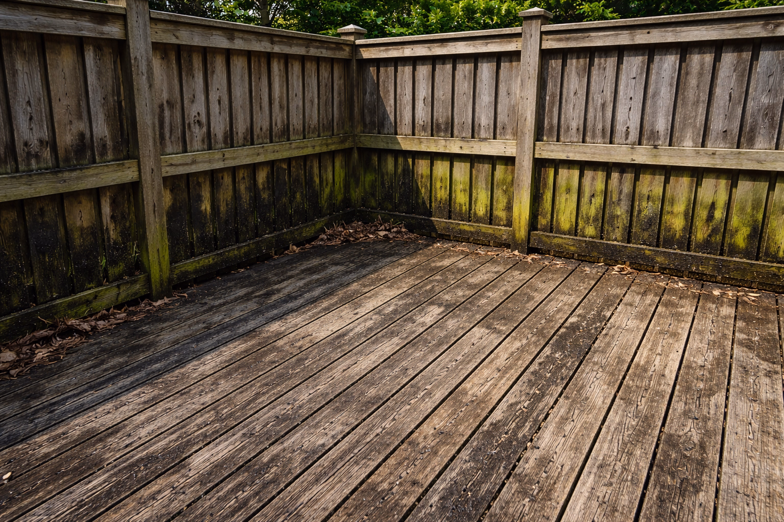 Before Deck & Fence Cleaning Fairfax County