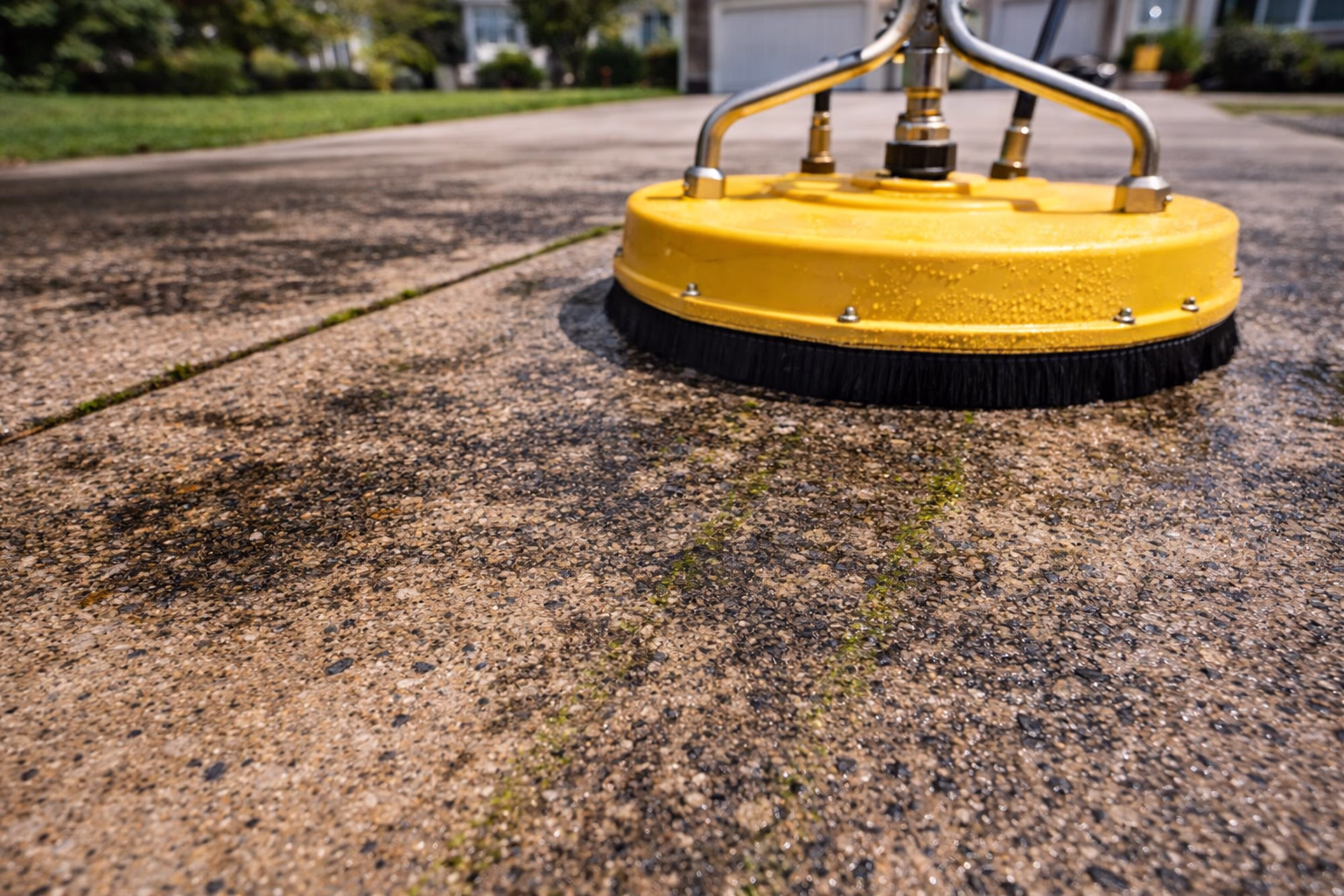 Before Driveway Cleaning Arlington