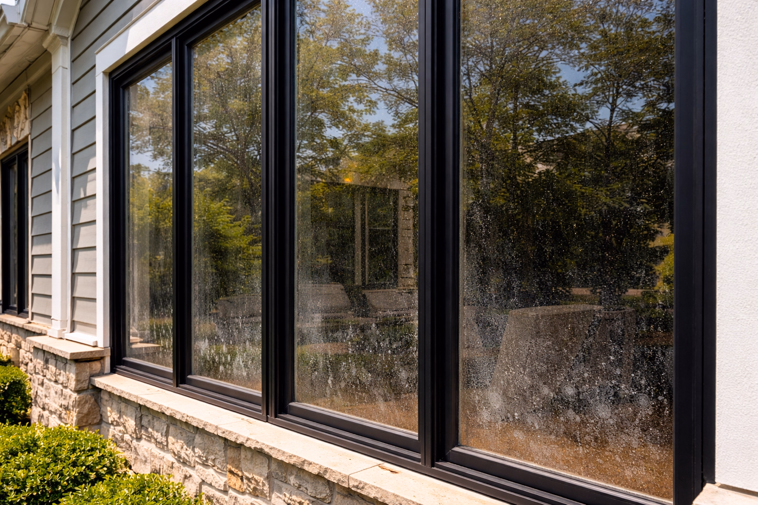 Before Exterior Window Cleaning Fairfax County