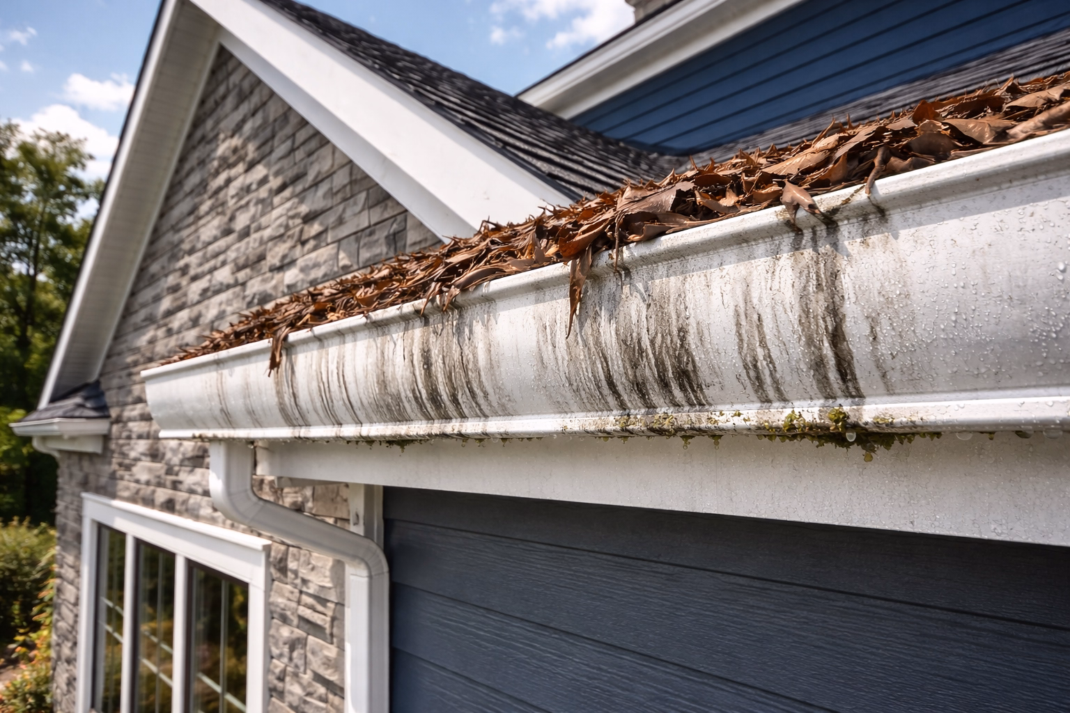 Before1 Gutter Cleaning & Brightening Loudoun County