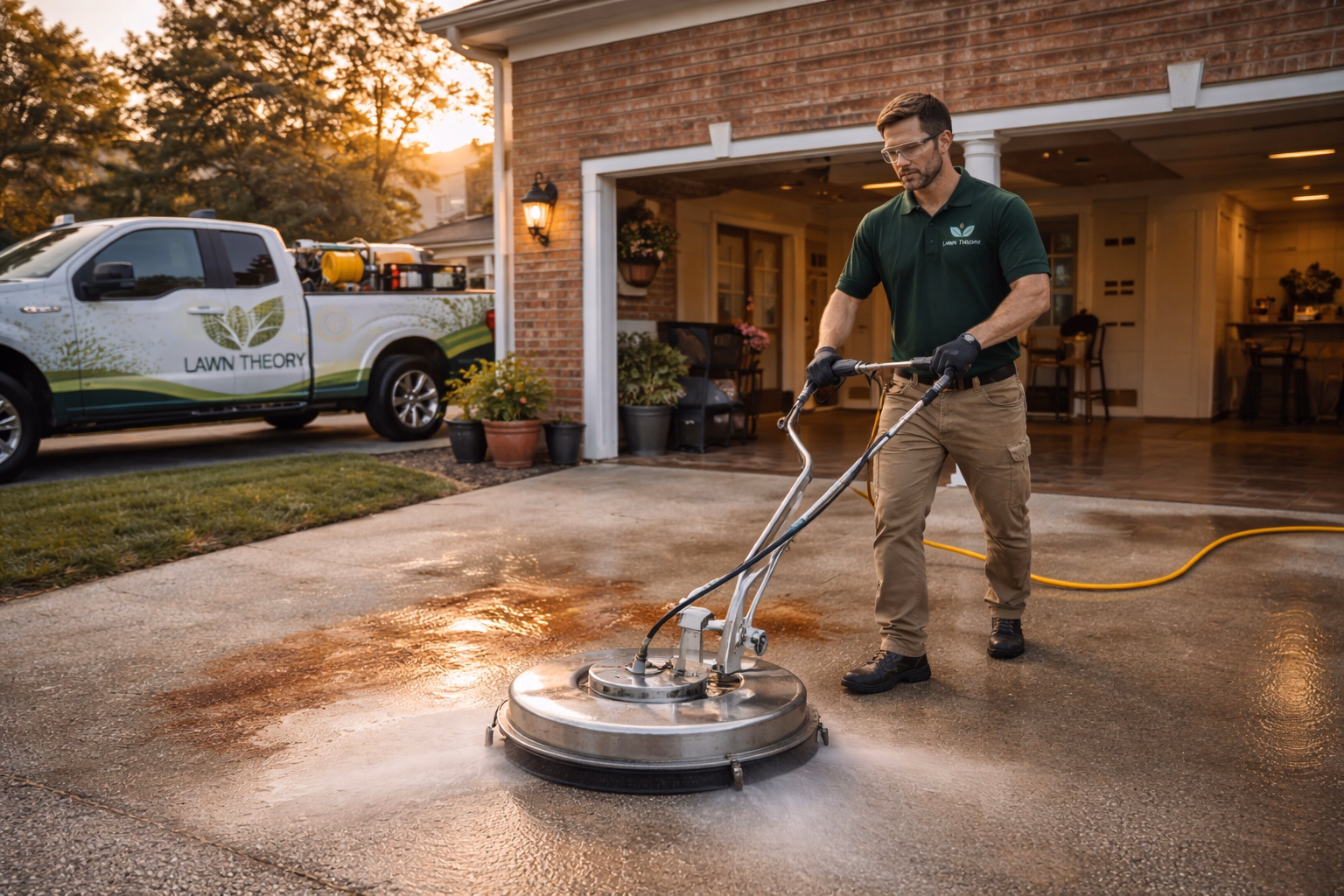 Garage & Concrete Cleaning results in Bristow, Virginia — Lawn Theory