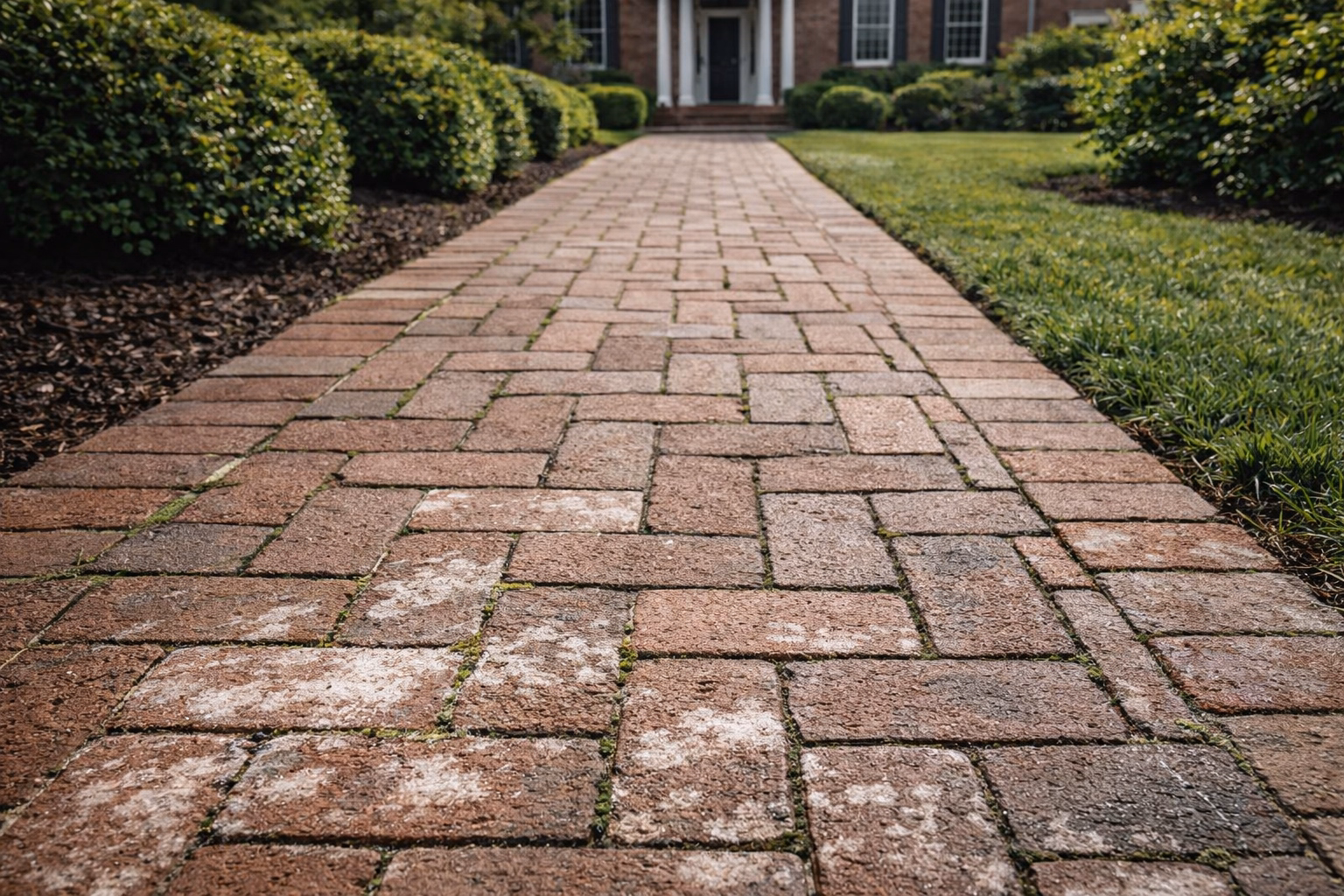 sidewalk&walkwaycleaningarlingtonbefore1 Before1 Sidewalk & Walkway Cleaning Arlington