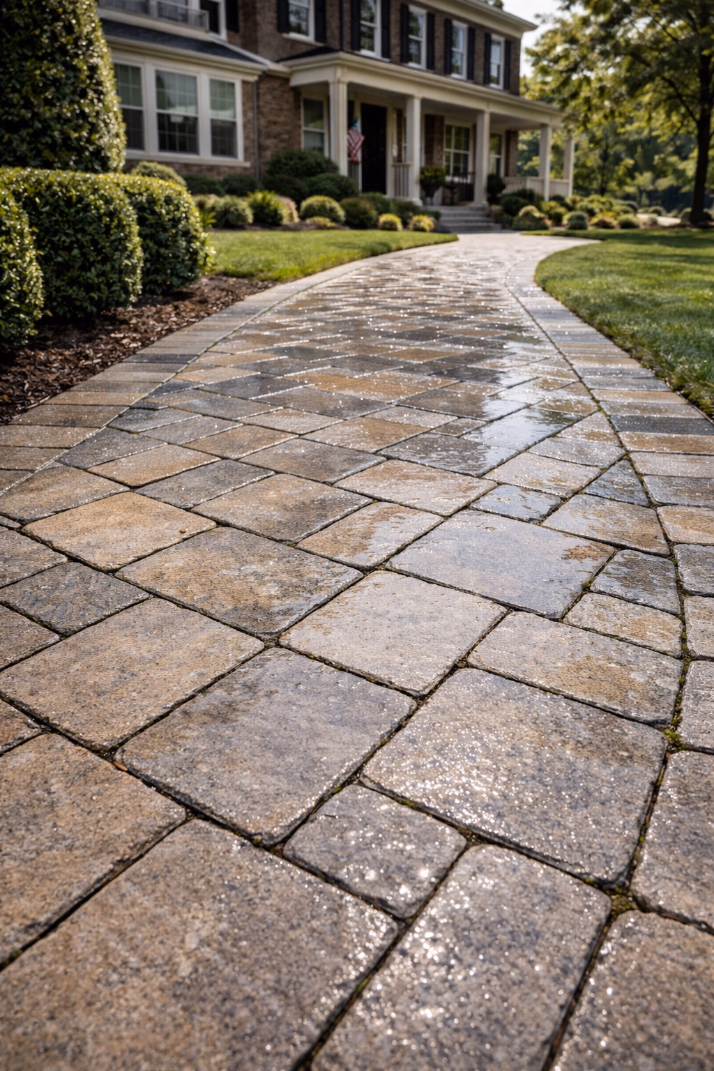 After Sidewalk & Walkway Cleaning Fairfax County