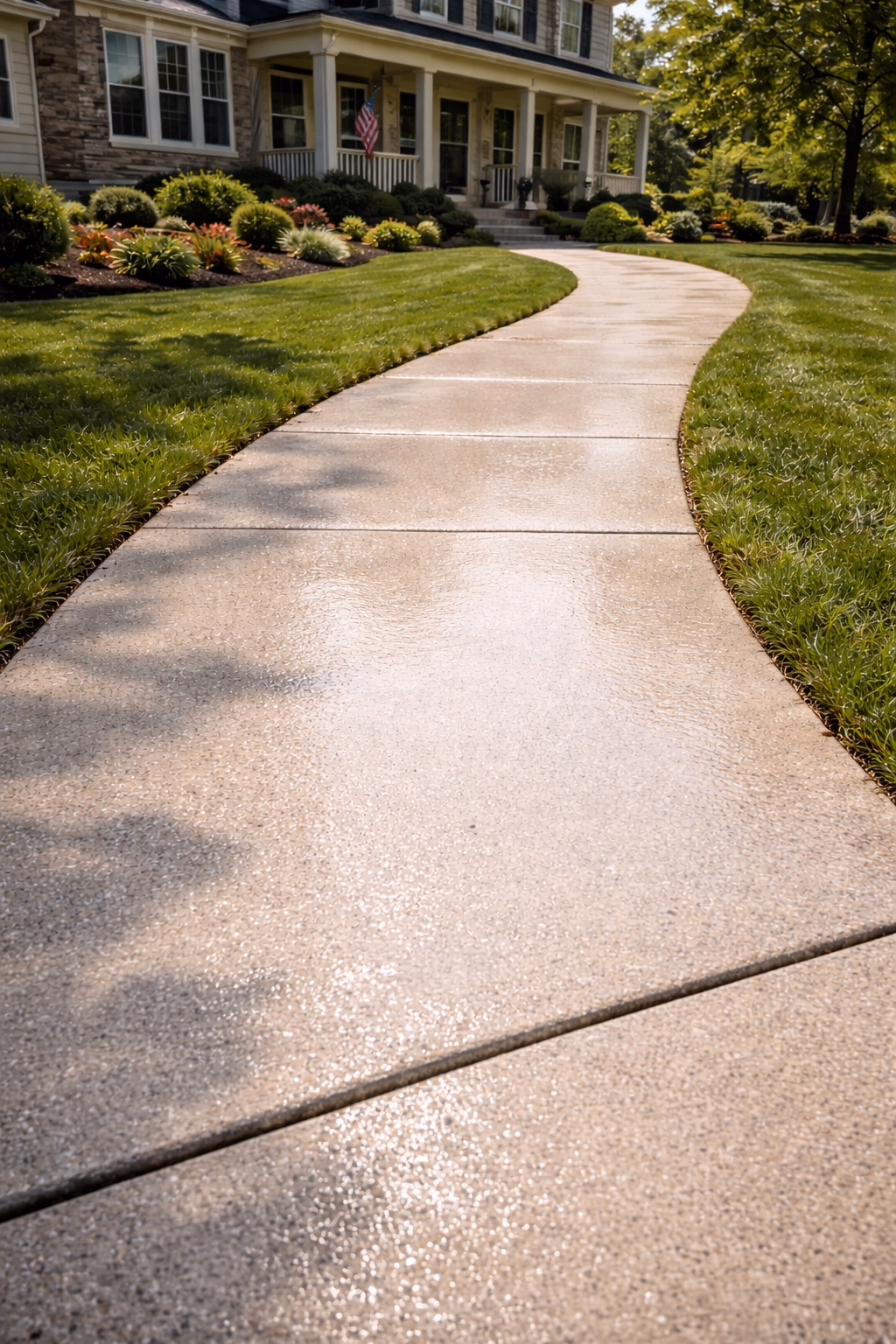 After Sidewalk & Walkway Cleaning Loudoun County