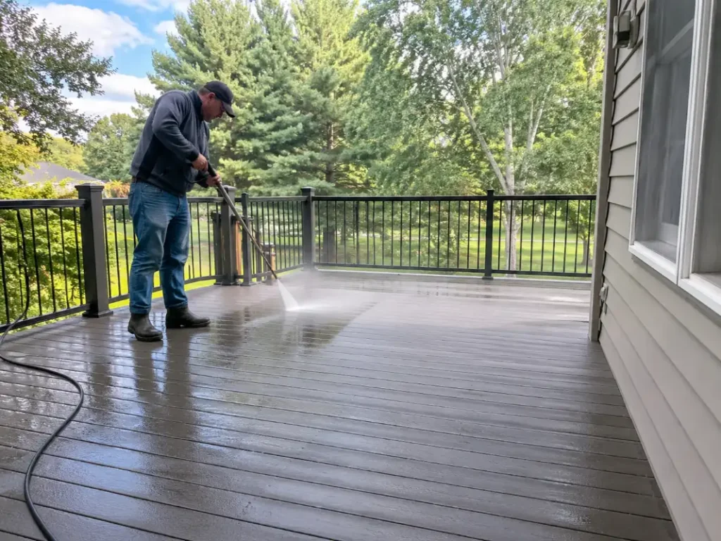 composite deck cleaning