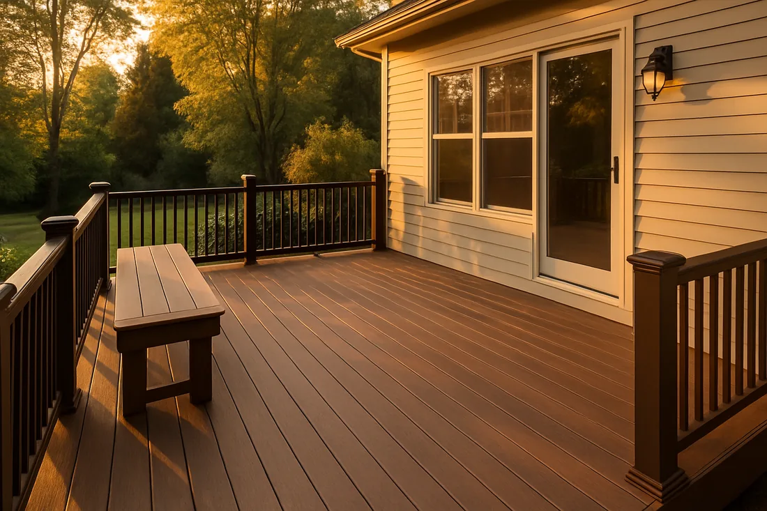 Custom composite deck build in Northern Virginia