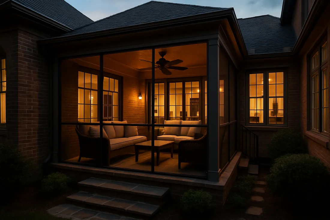 Screened porch addition in Northern Virginia