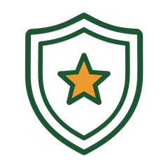 Shield representing disciplined, reliable service